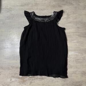 EUC Piper Black Silver Sequin Dress Size 6 6X